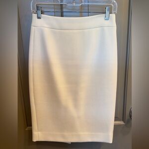 J Crew ivory wool No 2 pencil skirt, size 0